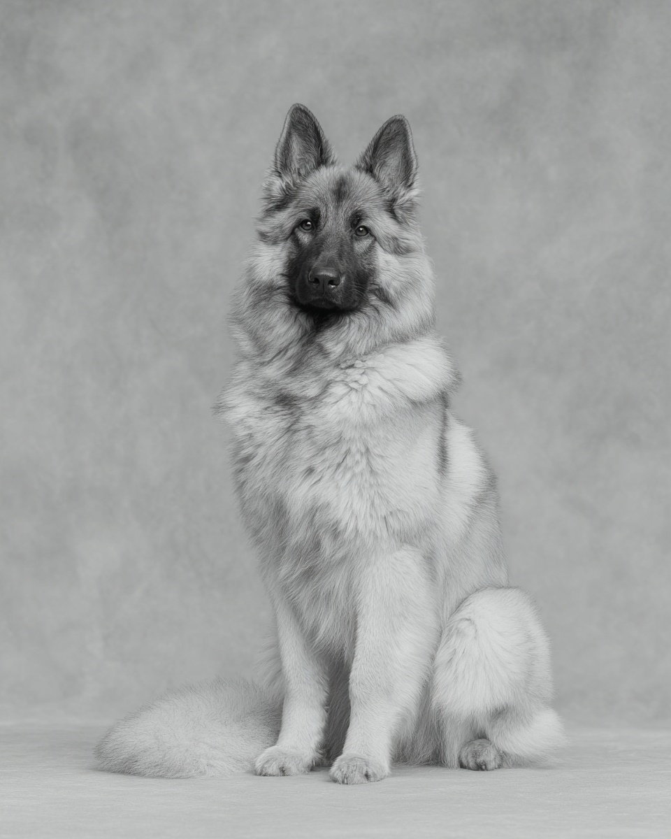 Belgian Tervuren, illustration, with black points, double coat, in black, brindle Belgian Tervuren, illustration, with black points, double coat, in black, brindle