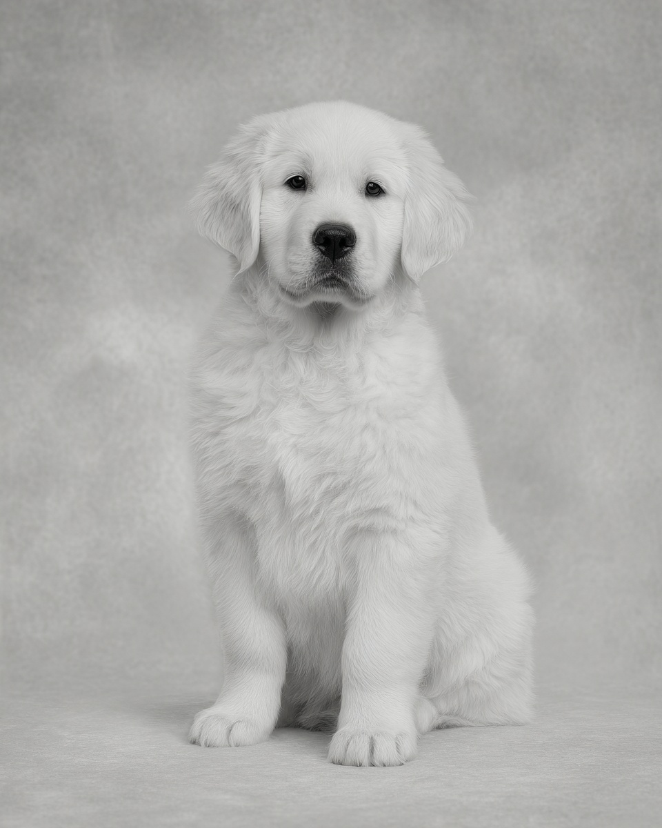 Golden Retriever, illustration, with solid, double coat, in dark golden, golden Golden Retriever, illustration, with solid, double coat, in dark golden, golden