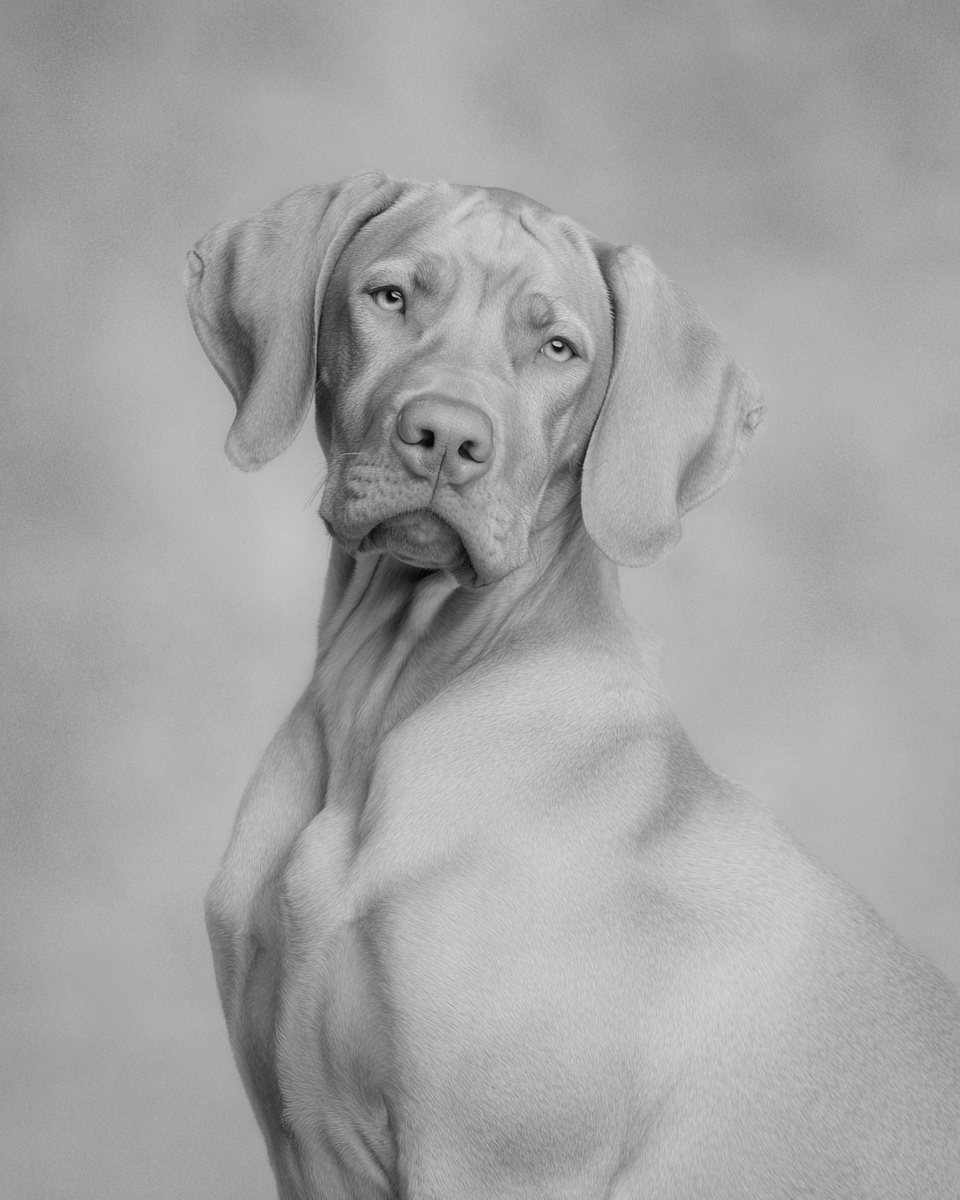 Vizsla, illustration, with white markings, smooth coat, in golden, golden rust Vizsla, illustration, with white markings, smooth coat, in golden, golden rust